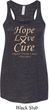 Ladies Uterine Cancer Hope Love Cure Flowy Racerback