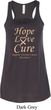 Ladies Uterine Cancer Hope Love Cure Flowy Racerback