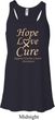 Ladies Uterine Cancer Hope Love Cure Flowy Racerback