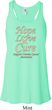Ladies Uterine Cancer Hope Love Cure Flowy Racerback