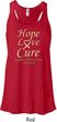 Ladies Uterine Cancer Hope Love Cure Flowy Racerback