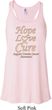 Ladies Uterine Cancer Hope Love Cure Flowy Racerback