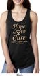 Ladies Uterine Cancer Hope Love Cure Ideal Racerback