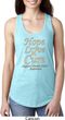 Ladies Uterine Cancer Hope Love Cure Ideal Racerback