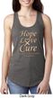Ladies Uterine Cancer Hope Love Cure Ideal Racerback