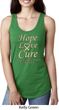 Ladies Uterine Cancer Hope Love Cure Ideal Racerback