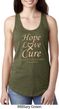 Ladies Uterine Cancer Hope Love Cure Ideal Racerback