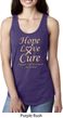 Ladies Uterine Cancer Hope Love Cure Ideal Racerback