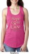 Ladies Uterine Cancer Hope Love Cure Ideal Racerback