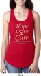 Ladies Uterine Cancer Hope Love Cure Ideal Racerback