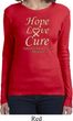 Ladies Uterine Cancer Hope Love Cure Long Sleeve
