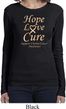 Ladies Uterine Cancer Hope Love Cure Long Sleeve