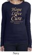 Ladies Uterine Cancer Hope Love Cure Long Sleeve