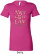 Ladies Uterine Cancer Hope Love Cure Longer Length Shirt