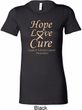 Ladies Uterine Cancer Hope Love Cure Longer Length Shirt