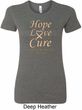 Ladies Uterine Cancer Hope Love Cure Longer Length Shirt