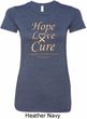 Ladies Uterine Cancer Hope Love Cure Longer Length Shirt