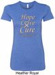 Ladies Uterine Cancer Hope Love Cure Longer Length Shirt