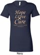 Ladies Uterine Cancer Hope Love Cure Longer Length Shirt