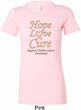 Ladies Uterine Cancer Hope Love Cure Longer Length Shirt