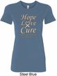 Ladies Uterine Cancer Hope Love Cure Longer Length Shirt