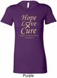 Ladies Uterine Cancer Hope Love Cure Longer Length Shirt