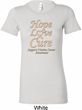 Ladies Uterine Cancer Hope Love Cure Longer Length Shirt