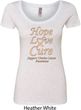 Ladies Uterine Cancer Hope Love Cure Scoop Neck