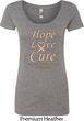 Ladies Uterine Cancer Hope Love Cure Scoop Neck