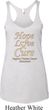 Ladies Uterine Cancer Hope Love Cure Tri Blend Racerback