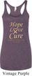 Ladies Uterine Cancer Hope Love Cure Tri Blend Racerback