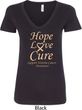 Ladies Uterine Cancer Hope Love Cure V-Neck