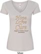Ladies Uterine Cancer Hope Love Cure V-Neck