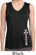Ladies White 7 Chakras Bottom Print Sleeveless Moisture Wicking Tee