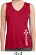 Ladies White 7 Chakras Bottom Print Sleeveless Moisture Wicking Tee