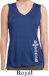 Ladies White 7 Chakras Bottom Print Sleeveless Moisture Wicking Tee