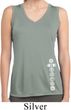 Ladies White 7 Chakras Bottom Print Sleeveless Moisture Wicking Tee