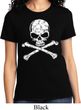 Ladies White Distressed Skull Shirt