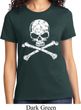 Ladies White Distressed Skull Shirt