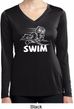 Ladies White Penguin Power Swim Dry Wicking Long Sleeve