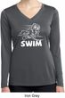 Ladies White Penguin Power Swim Dry Wicking Long Sleeve