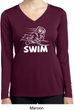 Ladies White Penguin Power Swim Dry Wicking Long Sleeve