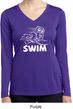 Ladies White Penguin Power Swim Dry Wicking Long Sleeve