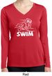 Ladies White Penguin Power Swim Dry Wicking Long Sleeve