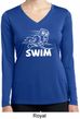 Ladies White Penguin Power Swim Dry Wicking Long Sleeve
