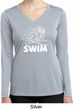 Ladies White Penguin Power Swim Dry Wicking Long Sleeve