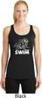 Ladies White Penguin Power Swim Dry Wicking Racerback