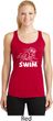 Ladies White Penguin Power Swim Dry Wicking Racerback