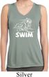 Ladies White Penguin Power Swim Dry Wicking Sleeveless Shirt