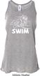 Ladies White Penguin Power Swim Flowy Racerback
